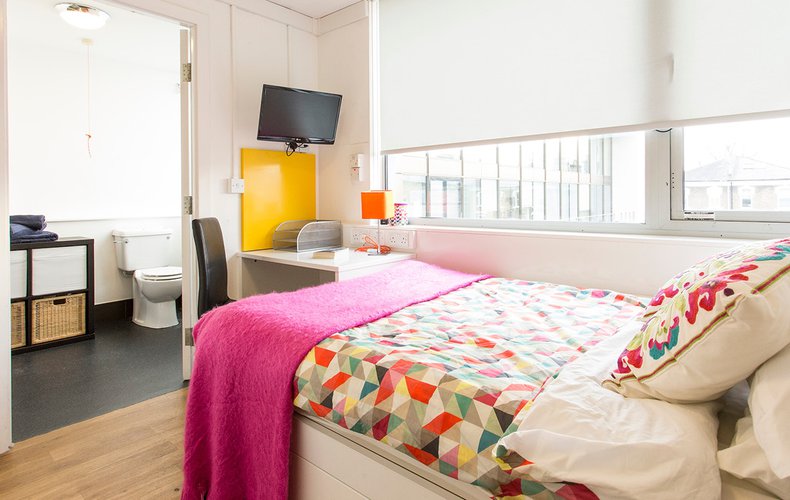 Modern Student in Lightfoot Hall Chelsea, London